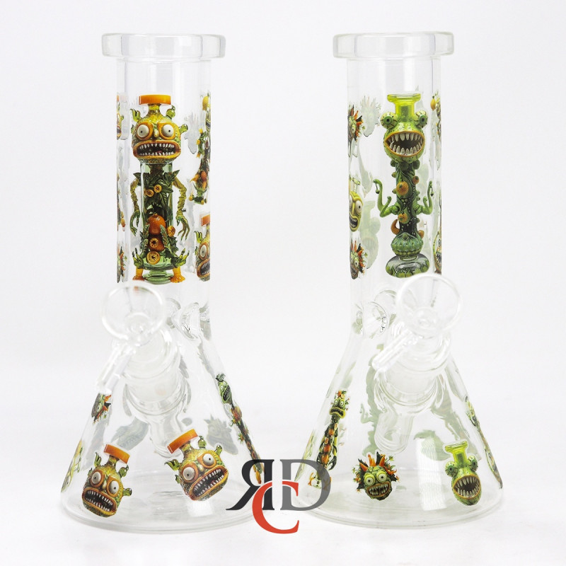 WATER PIPE BEAKER GLOW IN DARK WP1093 1CT