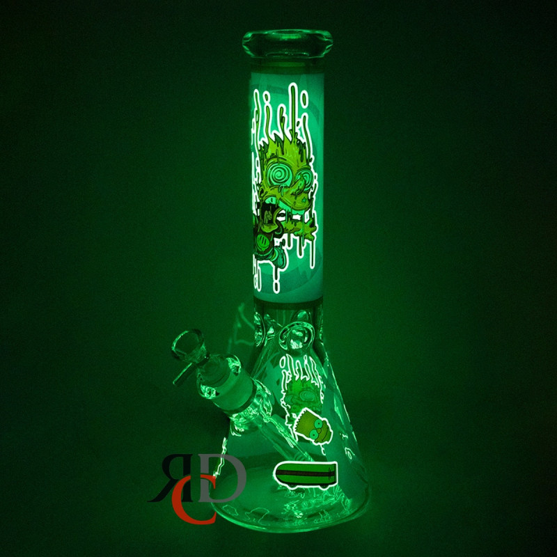 WATER PIPE BEAKER GLOW IN DARK WP25050 1CT