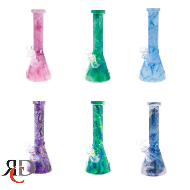 WATER PIPE BEAKER TIE DYE/ MARBLE WP15017 1CT