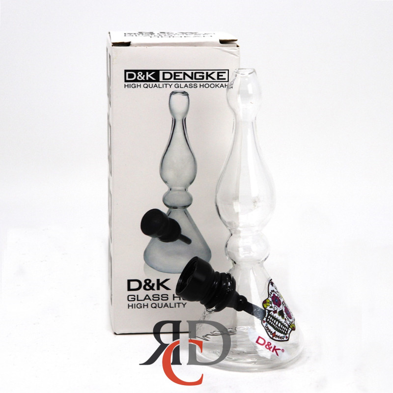 WATER PIPE BEAKER W/ CURVED MOUTHPIECE AND CALLIGRAPHY LOGO WP152A 1CT