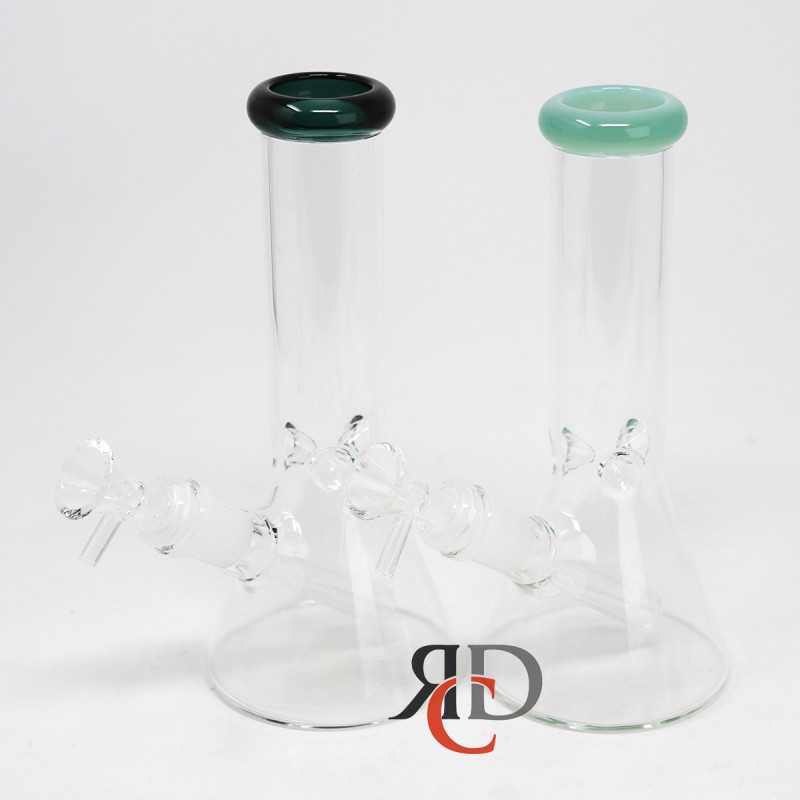 WATER PIPE BEAKER WITH COLORED MOUTH PIECE WP1054 1CT