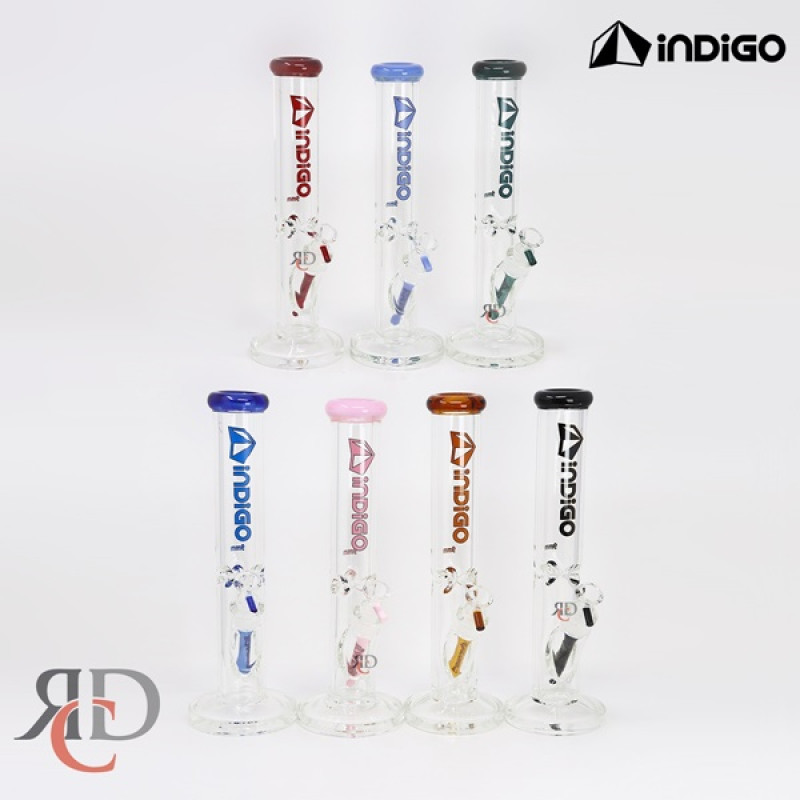 WATER PIPE INDIGO 12 INCH STRAIGHT TUBE WITH DOUBLE FIRE POLISH WPI3700