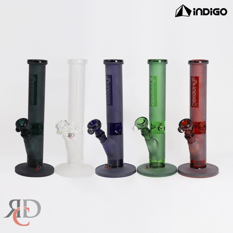 WATER PIPE INDIGO FROSTED STRAIGHT WPI6001 1CT