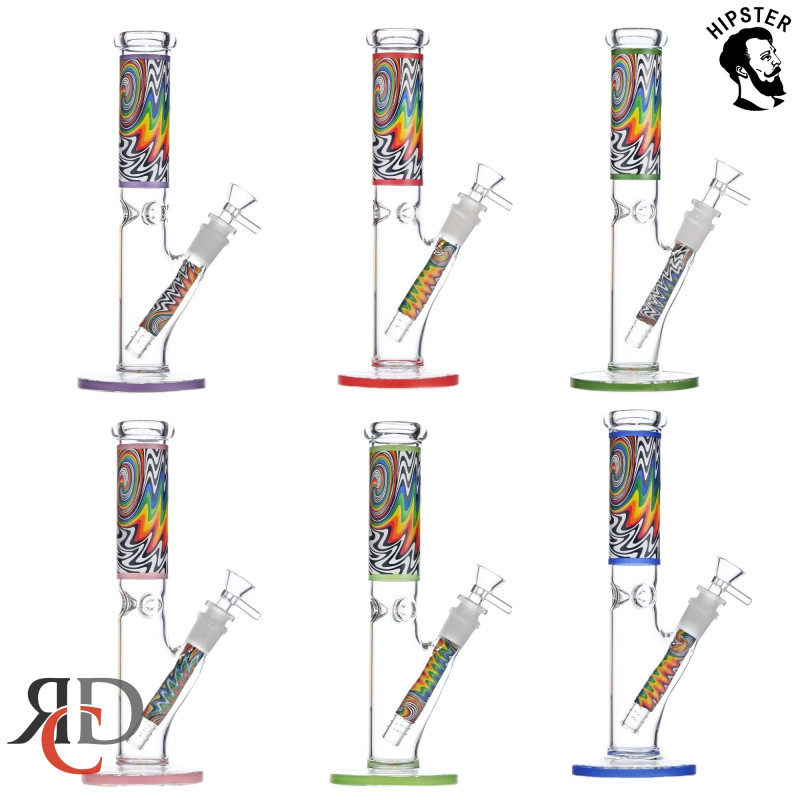 WATER PIPE STRAIGHT TUBE PSYCHEDELIC SWIRL WP1330 1CT
