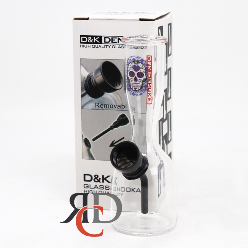 WATER PIPE W/ FLAT VASE AND SKULL LOGO WP152D 1CT