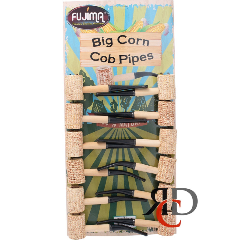 FUJIMA CORN COB PIPES (LARGE SIZE) - CORNP05 12CT/ DISPLAY