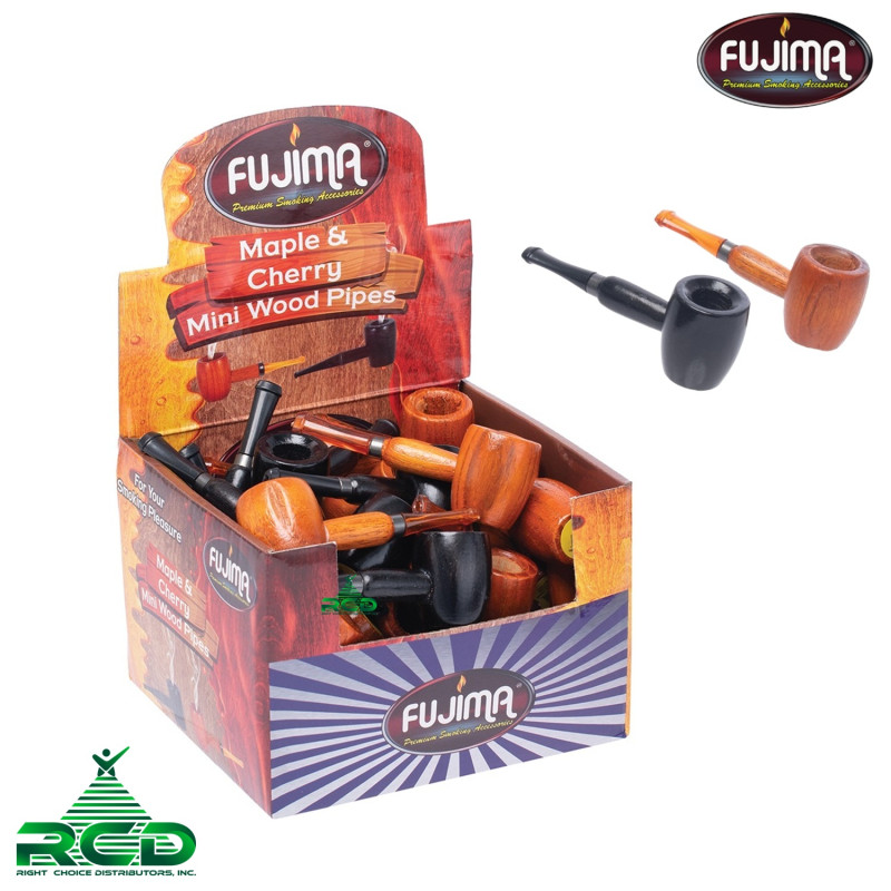 FUJIMA MINI MAPLE & CHERRY WOODEN PIPE 36CT/ DISPLAY